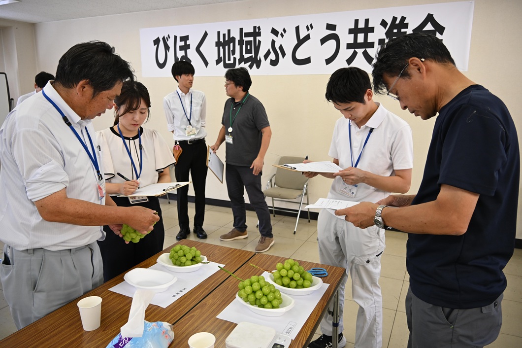 シャインマスカット好仕上がり　生産振興大会で表彰／びほく地域ぶどう共進会
