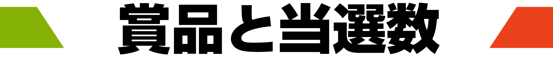 商品と当選数