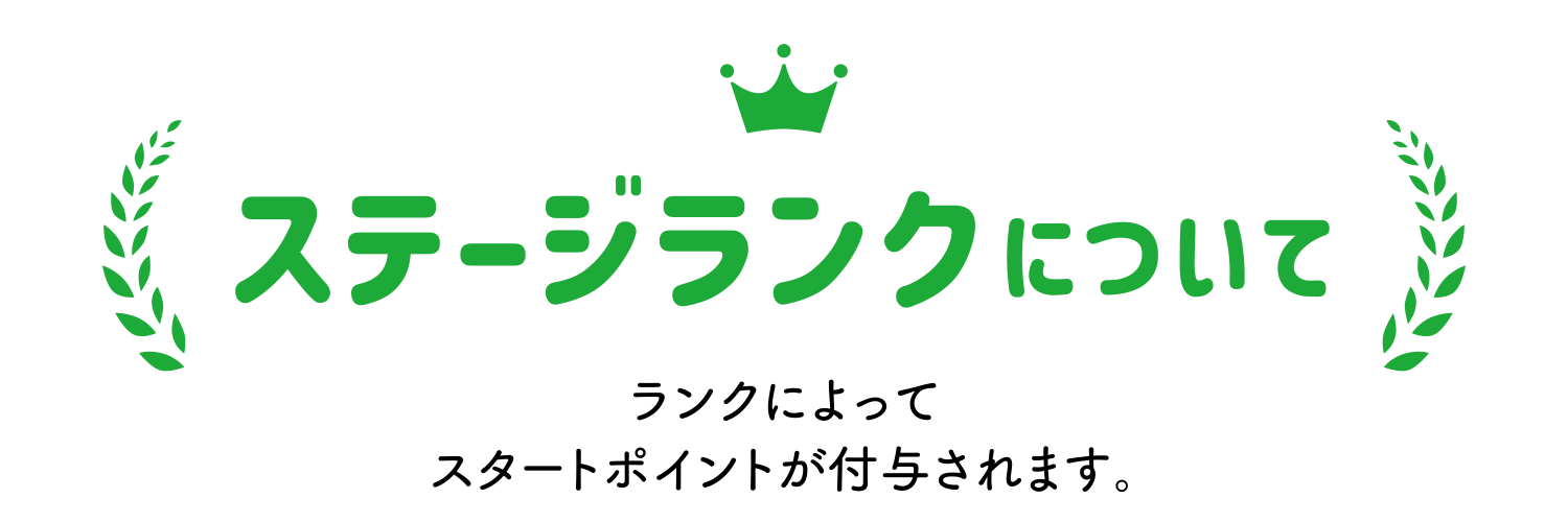 ステージランクについて ランクによってスタートポイントが付与されます