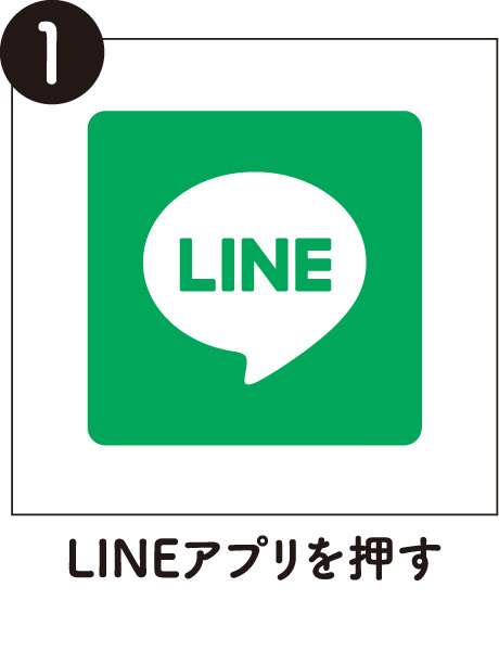 1.LINEアプリを押す