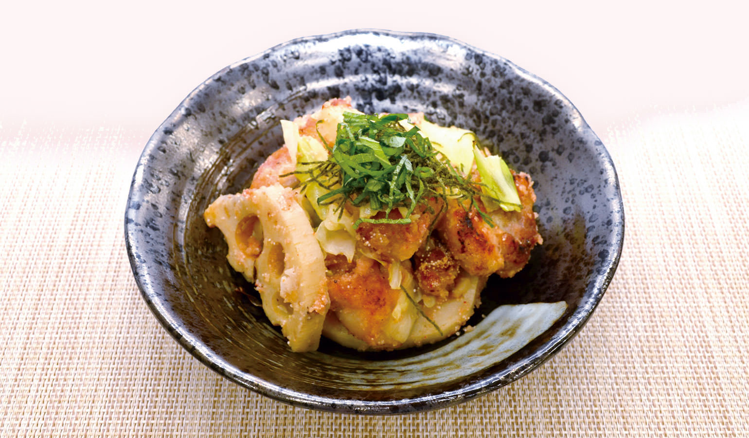 レンコンの明太大葉和え