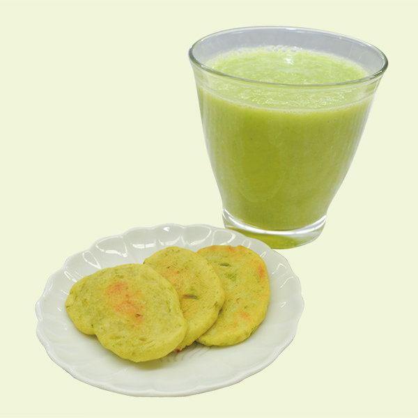 アスパラクッキーとアスパラスムージーの写真