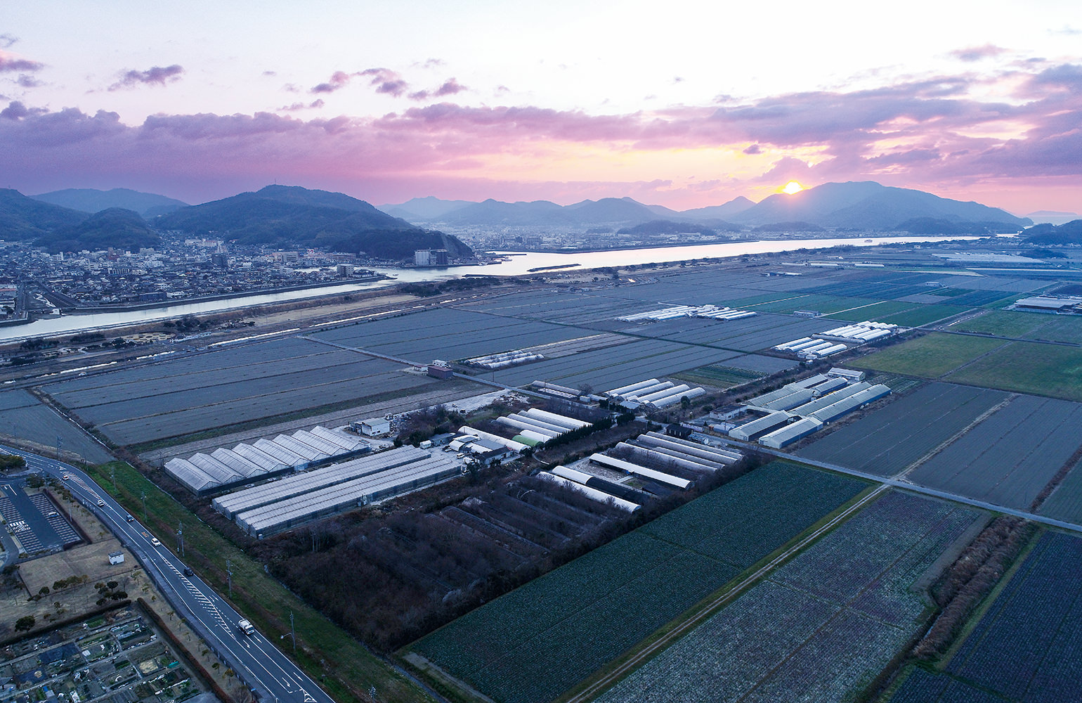 笠岡湾干拓地の写真